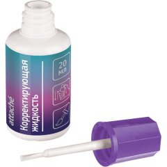 Корректирующая жидкость 20мл Attache Градиент, быстросохнущая с кисточкой