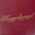 Папка Адресная б/в бордо 15А002 Поздравляем /10/ 15А002_б
