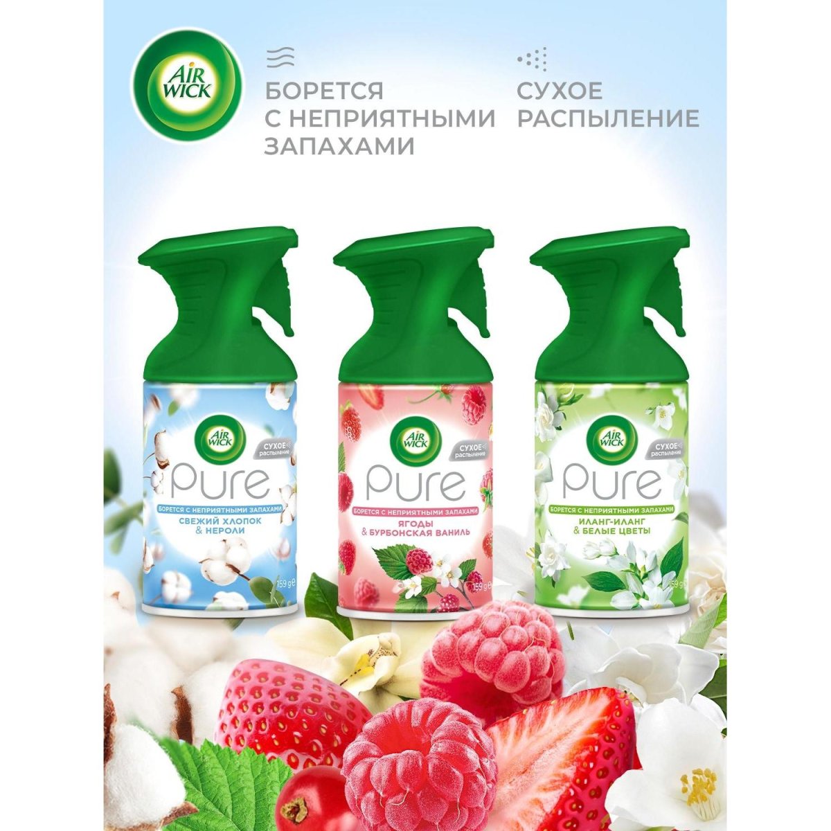 Освежитель воздуха Air Wick Pure в аэр уп Гармония ед с прир СвежхлопНероли