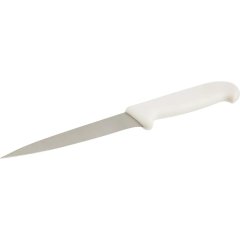 Нож разделочный  лез 150 мм  толщ 2 мм  3Cr13  белая пластиковая ручка