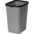 Ведро мусорное пластик с фиксатором Tandem 20л (сер.металлик/черный)_842258