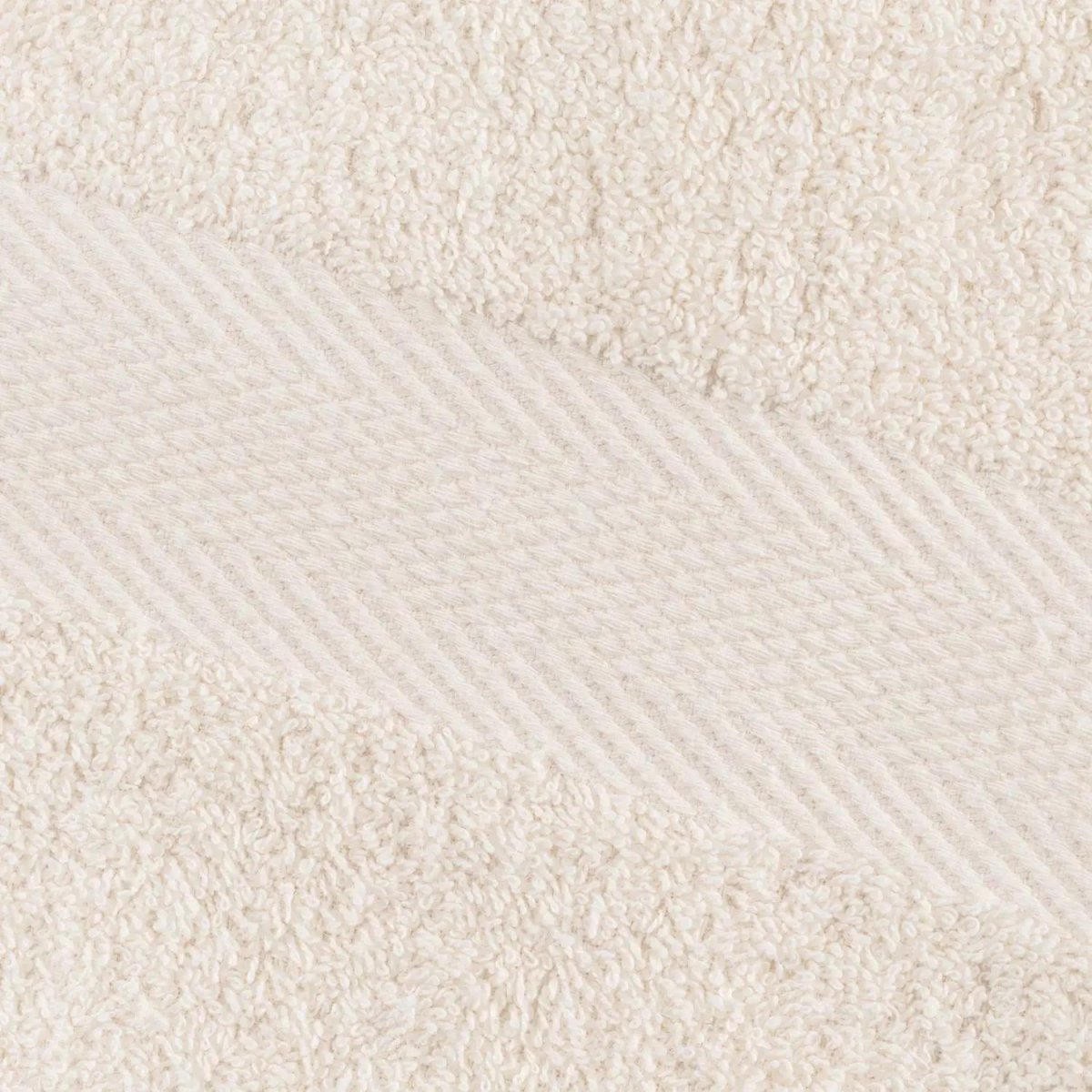 Набор полотенец махровых бордюр 440 г/м2, 70х140 кремовый, 5шт