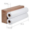 Бумага широкоформатная 80г 841x175 76.2мм [2рулона