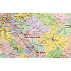 Карта настенная Автодороги России и сопр.госуд.1: 3 млн.2,90х1,61м,КН127
