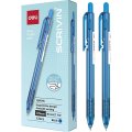 Ручка шариковая автомат. Deli SCRIVIN EQ105-BL,пул.нак 0,5,тонир корп,син