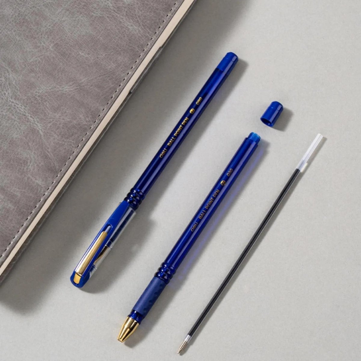 Ручка шариковая неавтомат. Deli EQ90,пулевидн.нак,0.7мм,пониж.вязк,син