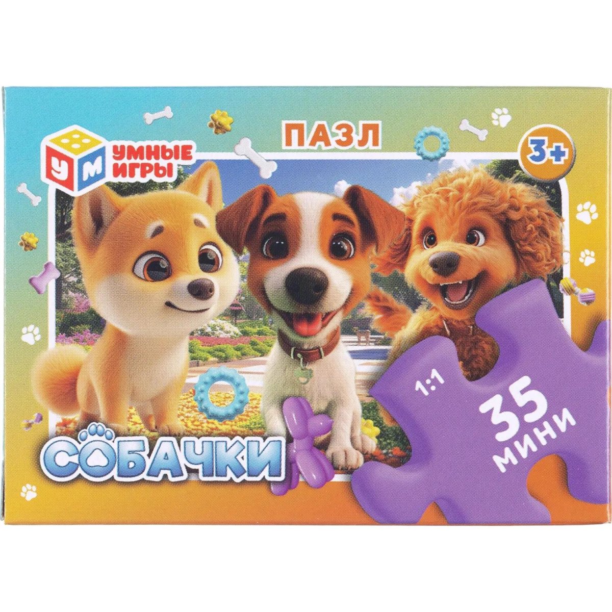 Пазл микс №13, классические в коробке. 35 эл-тов. Умные игры 32шт/уп