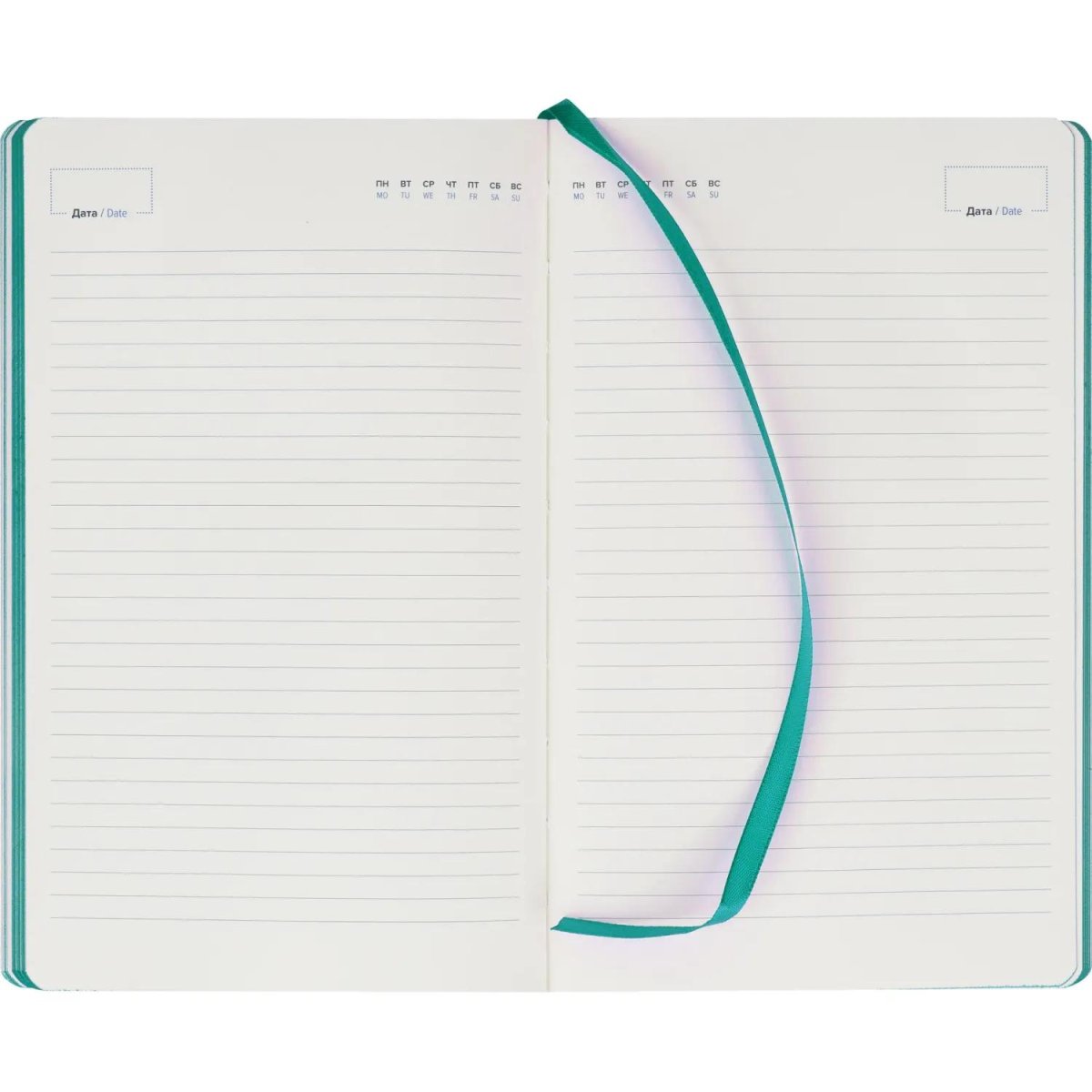 Ежедневник недатированный ATTACHE FLEX бирюзовый А5, 136 л. бежевый блок