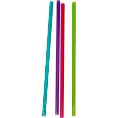Трубочка для коктейлей прямая 240мм,d8 мм,цвет в асс.,пласт.,250шт/уп
