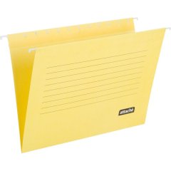 Папка подвесная Attache, А4, картон, желтый, до 200л., 5шт/уп