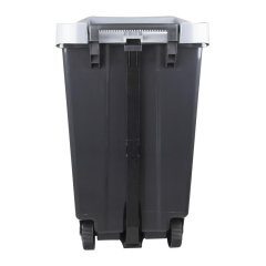 Контейнер-бак мусорный 110 л пластиковый на 2-х колесах с крышкой, серый
