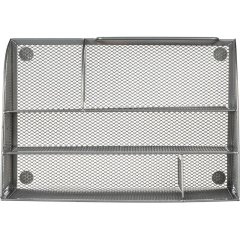 Подставка-органайзер д/канц.мелочей Комус 5отд мет сетка 255х180х105мм сере