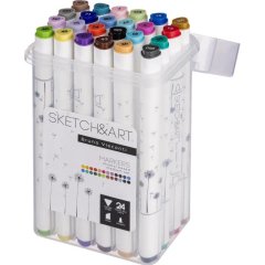 Набор маркеров ДВУС.СКЕТЧ-МАРКЕРЫSKETCH&ARTСРЕДНИЙ,24 ЦВ.ПЛАС.ПЕН,22-0077