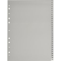 Разделитель листов 31л. цифровые пластик.Комус