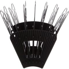 Лоток вертикальный, веер 6отделений, 7секций, черный