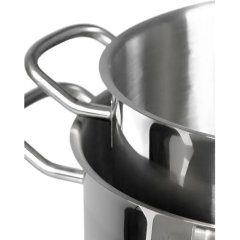 Кастрюля 5л нерж.тройное дно d=235 h=130, ИНДУКЦИЯ, LUXSTAHL, кт148