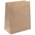 Пакет бумажный 220х120х290 мм, 50 гр/м2, прям.дно,крафт, 1000 шт/уп