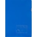 Папка уголок Attache А4 180 мкм, карман для визитки, синий 1/20шт