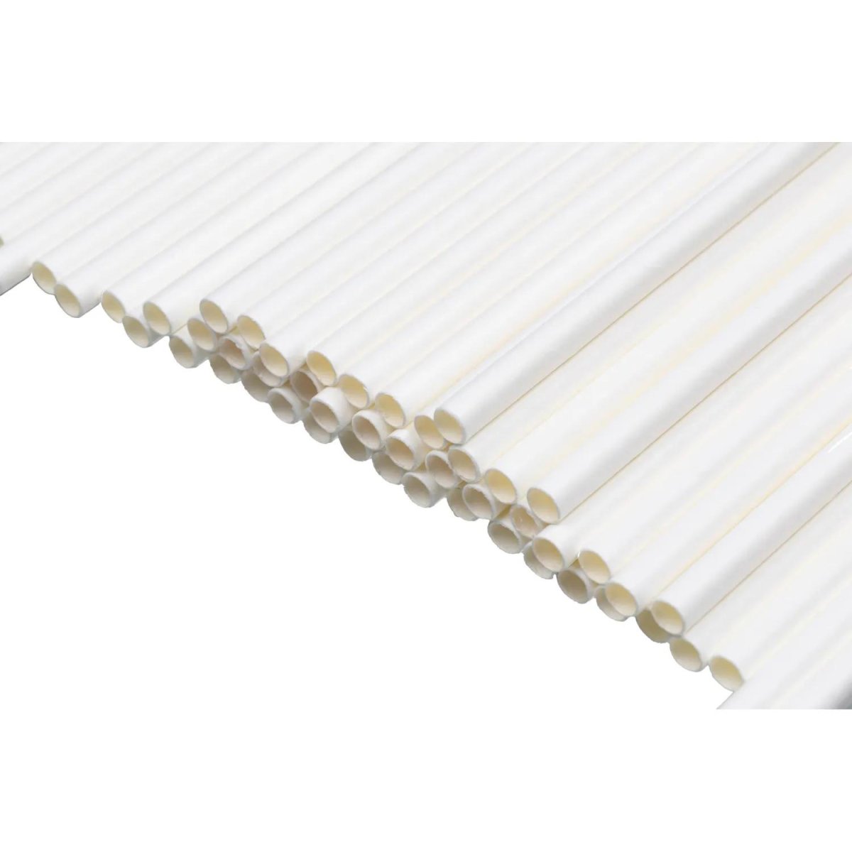 Трубочки для коктейля  бумажная белая 197мм, d-6мм, 2500шт/кор