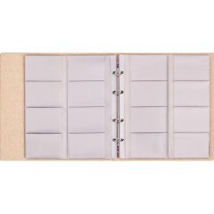 Визитница настольная на 320 визиток Комус,ПВХ, бежевый,2115-115