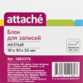 Блок для записей Attache 90x90x50 желтый 80г