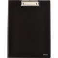 Папка-планшет Комус пластиковый с крышкой, черный