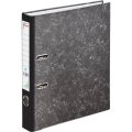 Папка-регистратор Комус мрамор.карт 50мм черн.кореш,бум/бум,карм.кор.мет.уг
