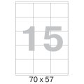 Этикетки самоклеящиеся 70х57мм 15шт/л А4 п/глян (100л/уп)