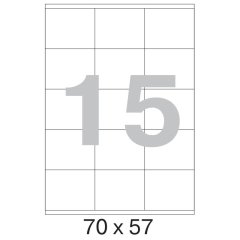 Этикетки самоклеящиеся 70х57мм 15шт/л А4 п/глян (100л/уп)