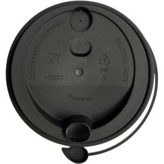 Крышка д/стакана, d-80мм ПП черная М, ПЩ Hide УС-Кр 1000шт/кор