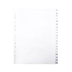 Разделитель листов из прозр.пласт алфавит А-Я А4+ 20 раздел