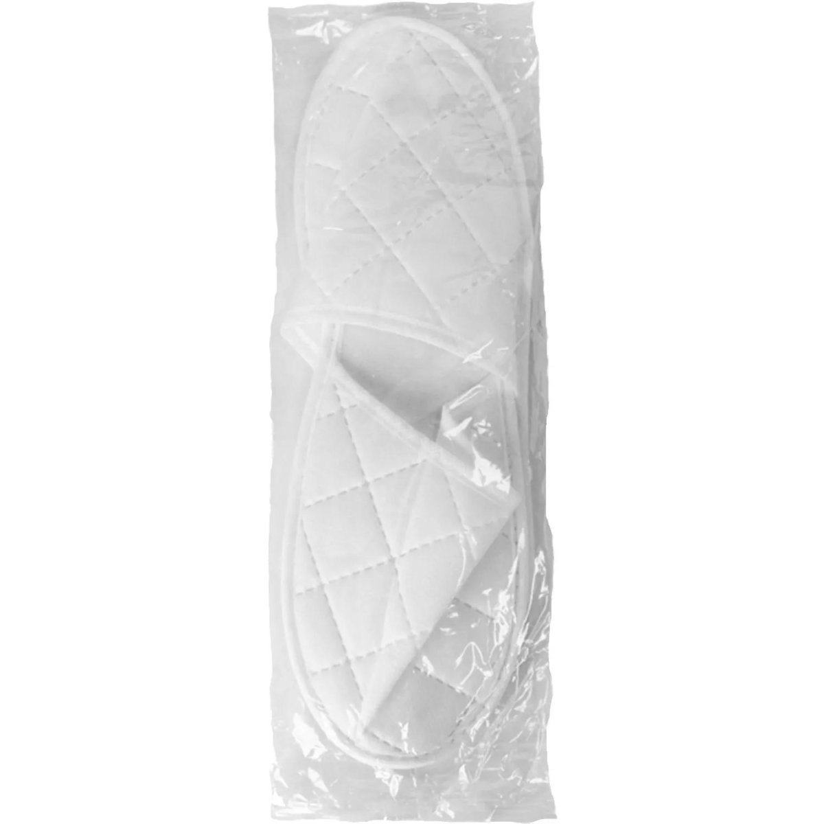 Тапочки одноразовые закрытый мыс белые стеганый спанбонд 100 пар