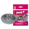 Губка-мочалка для мытья посуды YORK Макси спиральная стальная