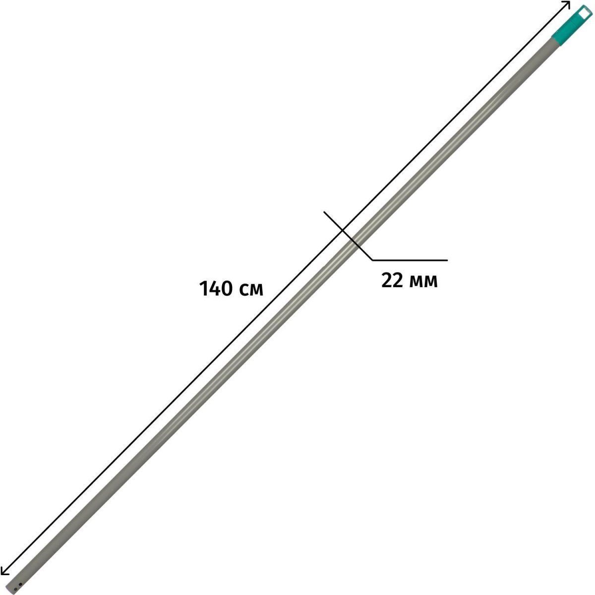 Рукоятка металлическая, (с покрытием), цвет зеленый 140см NV-143MG