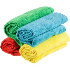 Салфетки хозяйственные Luscan из микрофибры универс 220г/м2 30х30см 4шт/уп