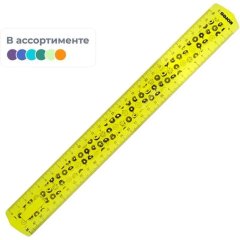 Линейка 30см Kores пластиковая повышенной гибкости цвет ассорти 42160