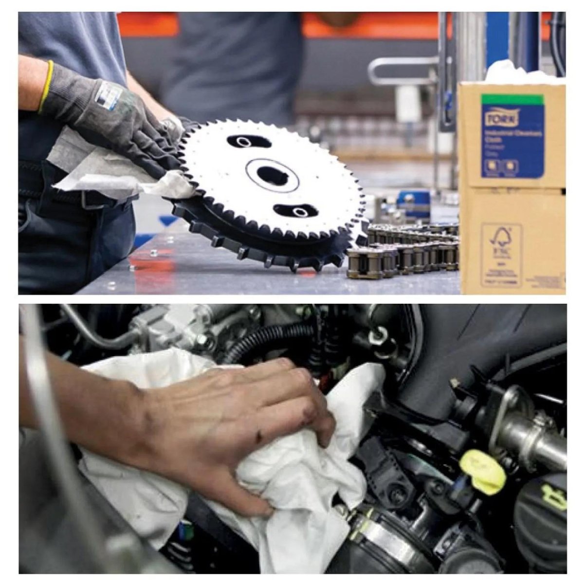 Материал протирочный нетканый Tork W1/W2/W3 300лx1рул/кор, белый 90537