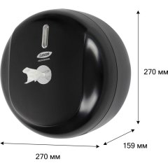 Диспенсер для туалетной бумаги рул Luscan Prof Etalon с ЦВ черный 151066