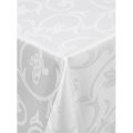 Скатерть Luscan Журавинка 145х180см (88%ПЭ, 12%хлопок) рис веточка, белый