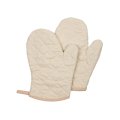 Набор кух. (рукавица стег.18х28см -2шт), рогожка, 160г/м2, Рант бежевый