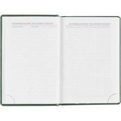 Ежедневник датированный 2026, зеленый,А6, 100х150 мм,336 стр,Agenda