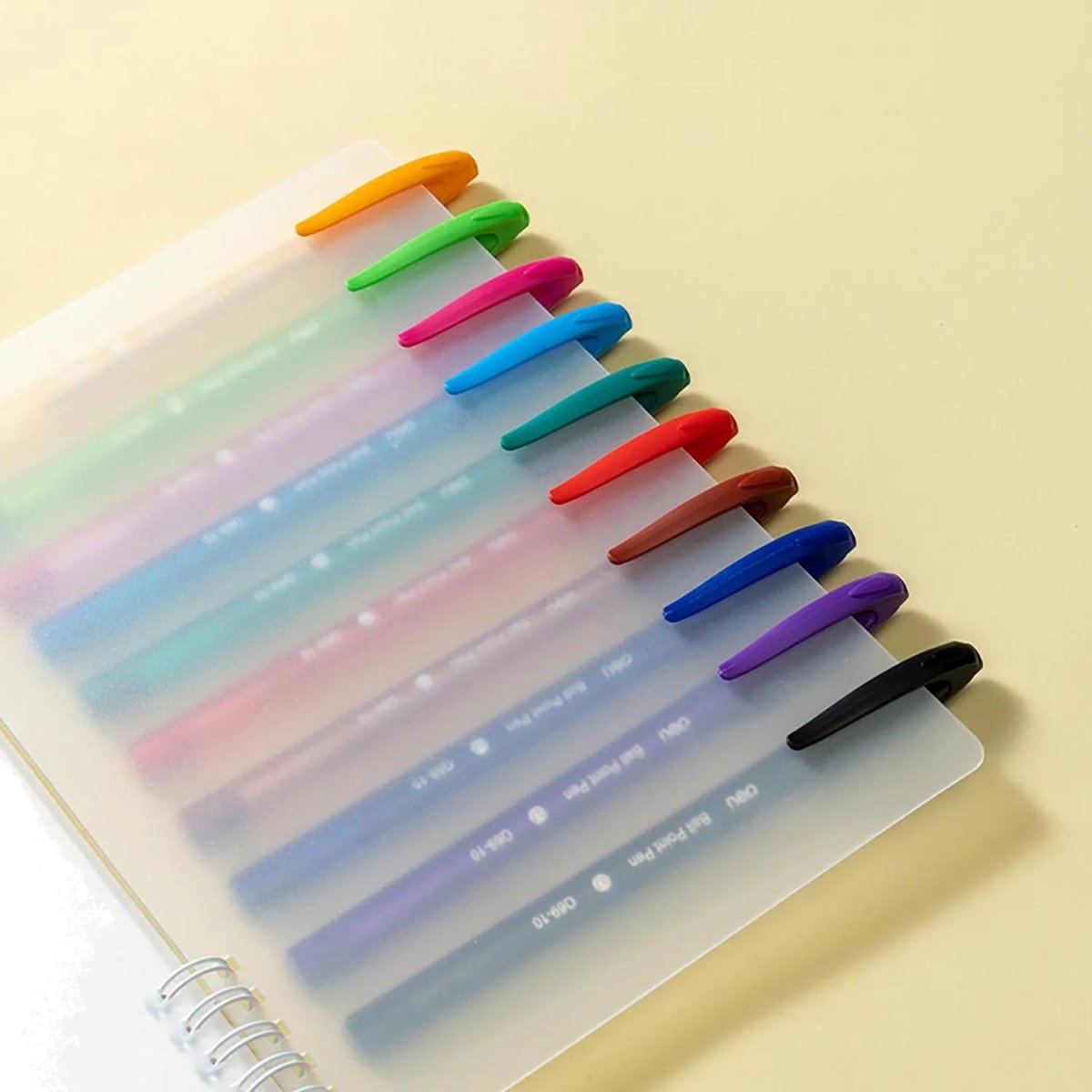 Набор шариковых ручек Deli EQ69-10,иг.нак 0,7,черн.пониж.вязк,10 цвет