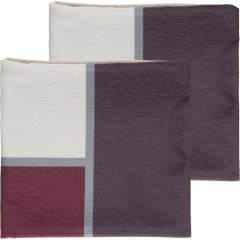 Наволочка декор. Luscan 40х40, 2шт/наб, рогожка, 160г/м2, Геометрия бордо