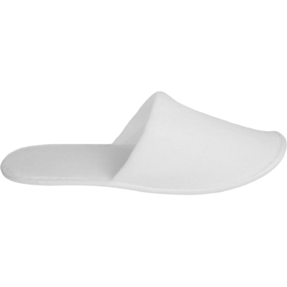 Тапочки Люкс одноразовые махровые закрытый мыс белые 50 пар/уп