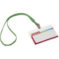 Бейдж Attache 120х87мм (113х70мм)гориз.,металл зажим,тесьма зелен. 10шт/уп
