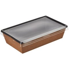 Контейнер бум. OneClick (bottom 800/bBLACK) 800мл, черн., 300шт/кор