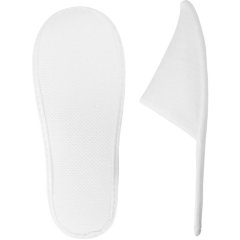 Тапочки Люкс одноразовые махровые закрытый мыс белые 50 пар/уп