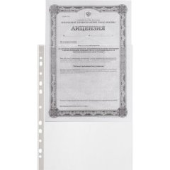 Файл-вкладыш А4 Attache Economy,Стандарт ,100шт./уп.с перф.,Россия