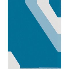 Папка уголок Комус с цв.клап.и 3 цв.разделителями, 10 шт/уп.в асс.