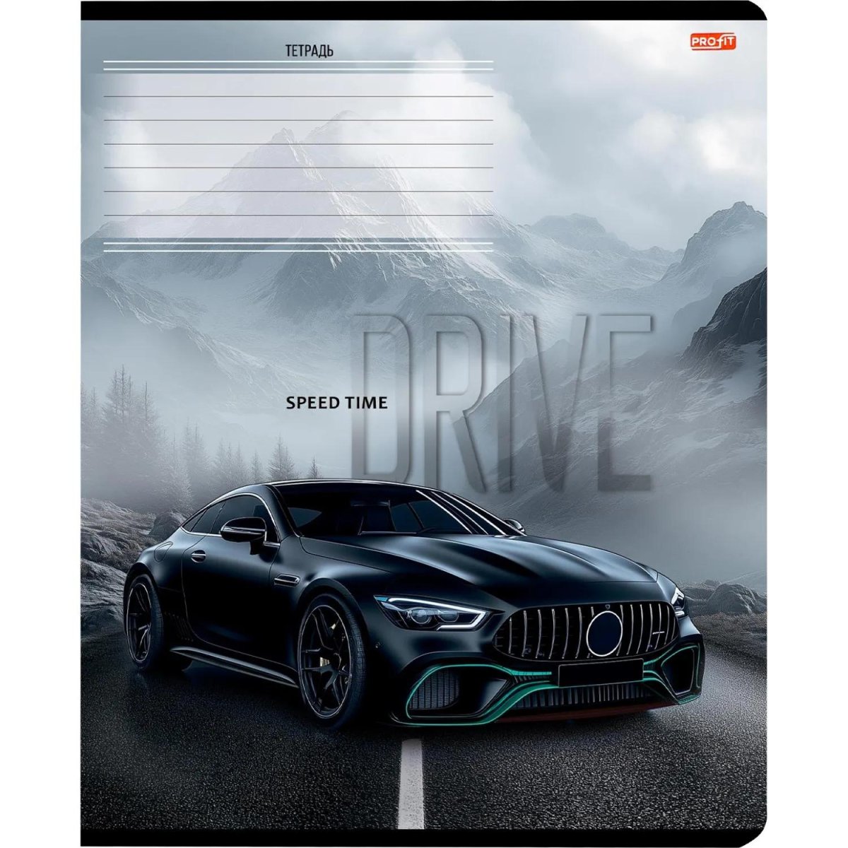 Тетрадь КЛЕТКА 12л. РАЗНЫЕ АВТОМОБИЛИ - 27 цвет. мелов.обл.ассорти 12-0915